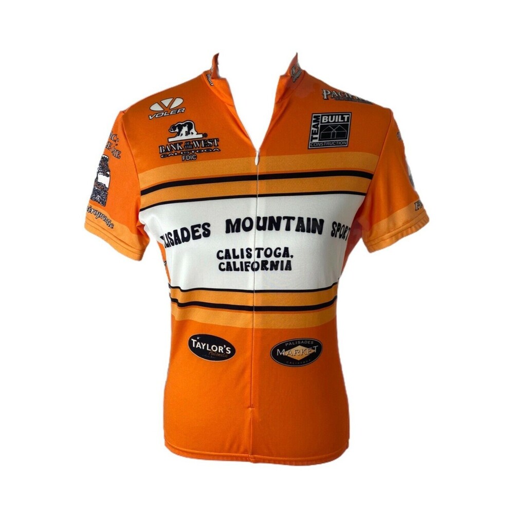 Voler Women’s Cycling Jersey Orange Palisades Mountain Sport 7/8 Zip Size Medium